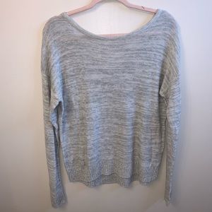 thin sweater with detailed back
